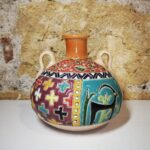 Anfora Persiana a rilievo con manici 13x13 cm Atelier D'Oriente
